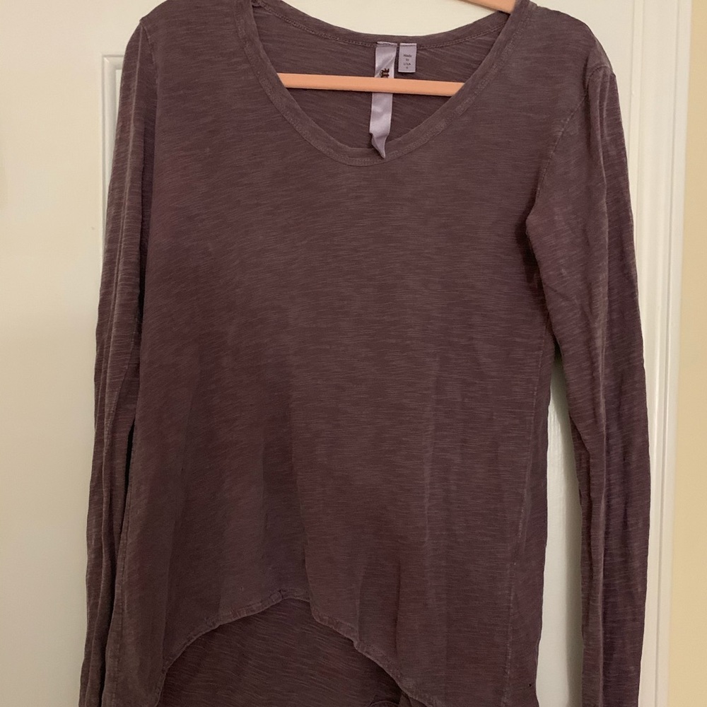 Long sleeved dark purple Wilt shirt